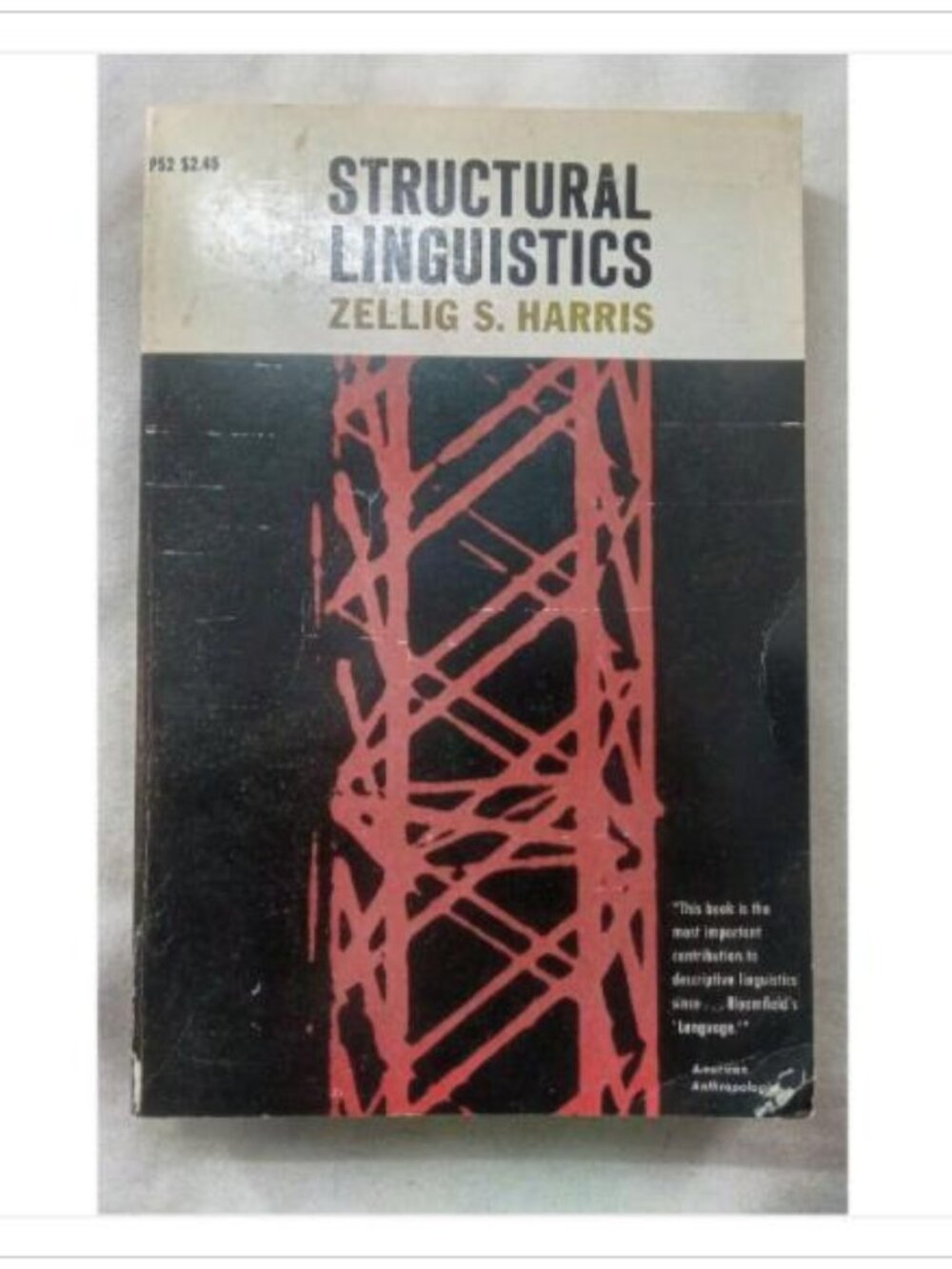 Structural Linguistics Zellig S. Harris Paperback Book Vintage Novel Read